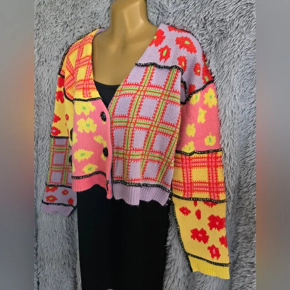 Colorful Cardigan Sweater - Picture 2 of 9